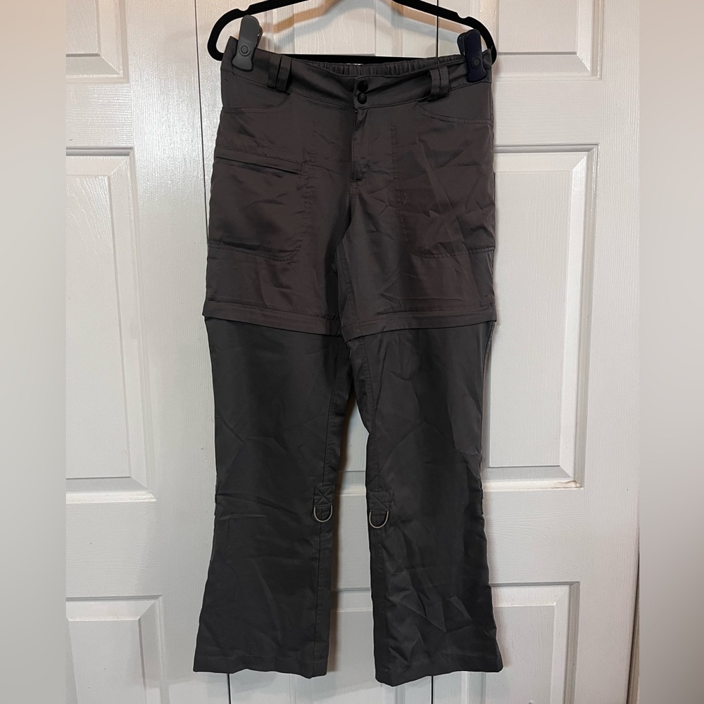 Magellan Womens Convertible Pants Size M Grey Mid Rise Straight Outdoor Hiking